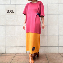 Load image into Gallery viewer, Mollami Dress Marsala/Ocra con martingala viola