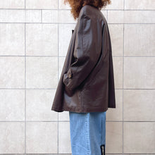 Load image into Gallery viewer, Giacca in pelle marrone 80s