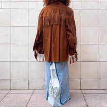Load image into Gallery viewer, Giacca scamosciata Frange fine 80s