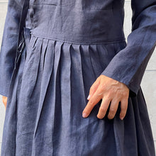 Load image into Gallery viewer, Hanbok abito blu sartoriale