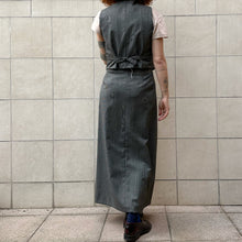 Load image into Gallery viewer, Completo gilet e gonna gessato nero/bianco 90s