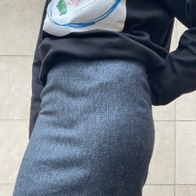 Load image into Gallery viewer, Gonna a pennello Stella Jean con stampa blu scuro e nero