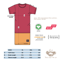 Load image into Gallery viewer, Mollami Dress Marsala/Ocra con martingala viola