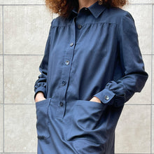 Load image into Gallery viewer, Mini abito a camicia Loris Abate color blu2000s