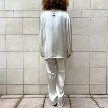 Load image into Gallery viewer, Pigiama bianco in seta 90s