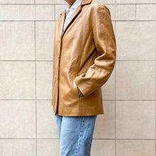 Load image into Gallery viewer, Giacca in pelle caramello 90s