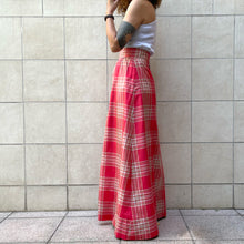 Load image into Gallery viewer, Maxi gonna sartoriale check lampone 70s