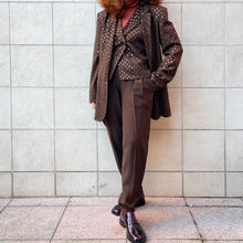 Load image into Gallery viewer, Completo giacca gilet pantalone marrone paillettes 80s