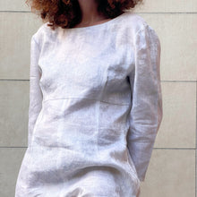 Load image into Gallery viewer, Jumpsuit in jacquard di lino bianca 90s