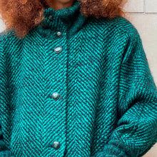 Load image into Gallery viewer, Cappotto verde e nero 80s