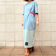 Load image into Gallery viewer, Mollami Dress Avio/Aloecon martingala fucsia