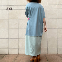 Load image into Gallery viewer, Mollami Dress Avio/Aloecon martingala fucsia