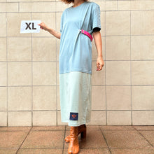 Load image into Gallery viewer, Mollami Dress Avio/Aloecon martingala fucsia