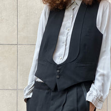 Load image into Gallery viewer, Tuxedo a tre pezzi in lana nero 1957