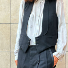 Load image into Gallery viewer, Tuxedo a tre pezzi in lana nero 1957