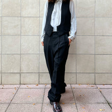Load image into Gallery viewer, Tuxedo a tre pezzi in lana nero 1957