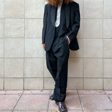 Load image into Gallery viewer, Tuxedo a tre pezzi in lana nero 1957