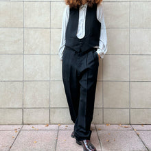 Load image into Gallery viewer, Tuxedo a tre pezzi in lana nero 1957