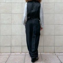 Load image into Gallery viewer, Tuxedo a tre pezzi in lana nero 1957
