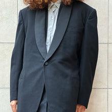 Load image into Gallery viewer, Tuxedo a tre pezzi in lana nero 1957