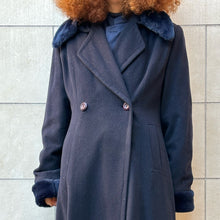 Load image into Gallery viewer, Cappotto blu scuro 90s
