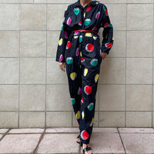 Load image into Gallery viewer, Jumpsuit Oceano nera con stampe 80s