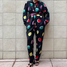 Load image into Gallery viewer, Jumpsuit Oceano nera con stampe 80s