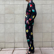 Load image into Gallery viewer, Jumpsuit Oceano nera con stampe 80s