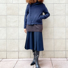 Load image into Gallery viewer, Giacca con cappuccio Trench , in lana blu