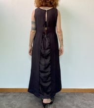 Load image into Gallery viewer, Abito in chiffon sartoriale nero 90s
