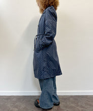 Load image into Gallery viewer, Trench Comme Des Garçon blu a pois bianchi 90s
