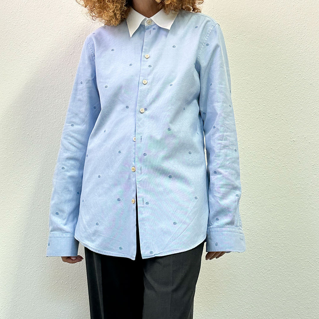 Camicia Gucci uniforme celeste