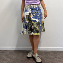 Load image into Gallery viewer, Gonna vintage Just Cavalli anni 2000, modello multicolore in denim.

