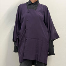 Load image into Gallery viewer, Giacca Michiyuki tradizionale giapponese vintage faille di seta color viola
