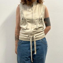 Load image into Gallery viewer, Karen Millen gilet seta color champagne Y2K

