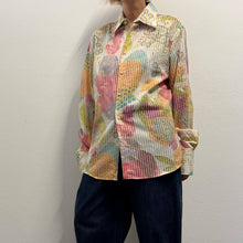 Load image into Gallery viewer, Camicia Vintage Operata con Fantasia Floreale Giapponese Fine Anni '90
