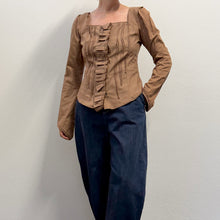 Load image into Gallery viewer, Camicia / Blusa Vintage Y2K – Color Caffè Latte
