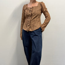 Load image into Gallery viewer, Camicia / Blusa Vintage Y2K – Color Caffè Latte
