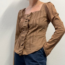 Load image into Gallery viewer, Camicia / Blusa Vintage Y2K – Color Caffè Latte
