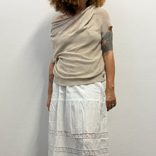 Load image into Gallery viewer, Top drapes e asimmetrico in maglia di lino Y's Yohji Yamamoto
