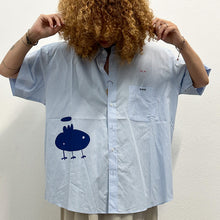 Load image into Gallery viewer, Camicia  Righe  MAKICHA Serigrafia a mano di Gigi Tarantola
