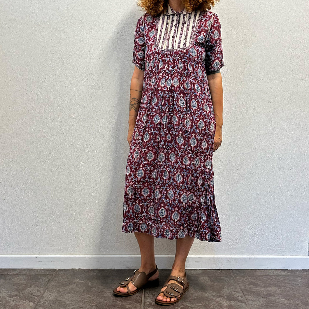 Abito indiano fine anni ’70 – mussola di cotone – multicolor