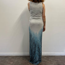 Load image into Gallery viewer, Abito Class Roberto Cavalli – Y2K – stampa azzurra su grigi
