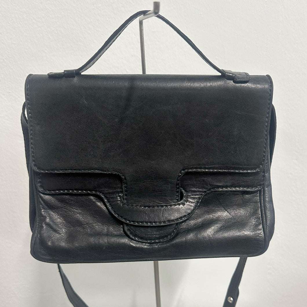 Borsa anni ’70 in nappa nera – vintage