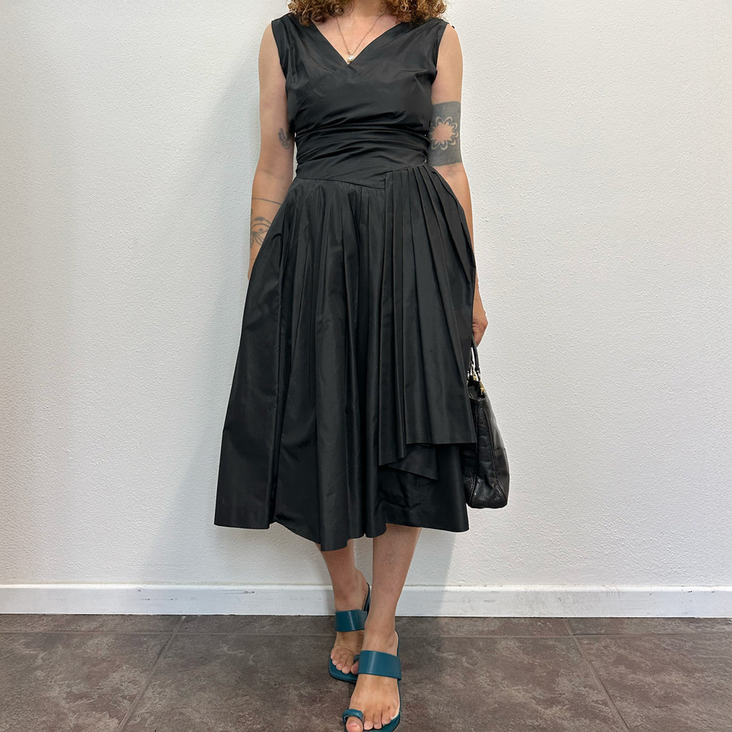 Abito vintage sartoriale anni ’60 – Antonelli Sport numerato – seta nera