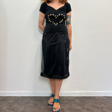 Load image into Gallery viewer, Top Moschino Jeans 80s by Franco Moschino – Cuori in Borchie Dorate

