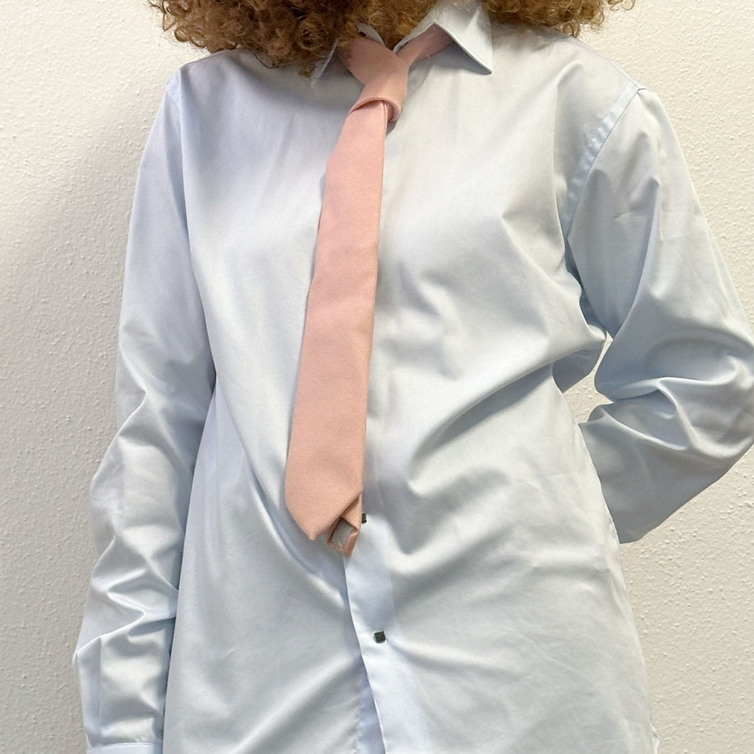 Cravatta pink fine 70s