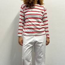 Load image into Gallery viewer, T-shirt a righe anni ’80 in filo di Scozia
