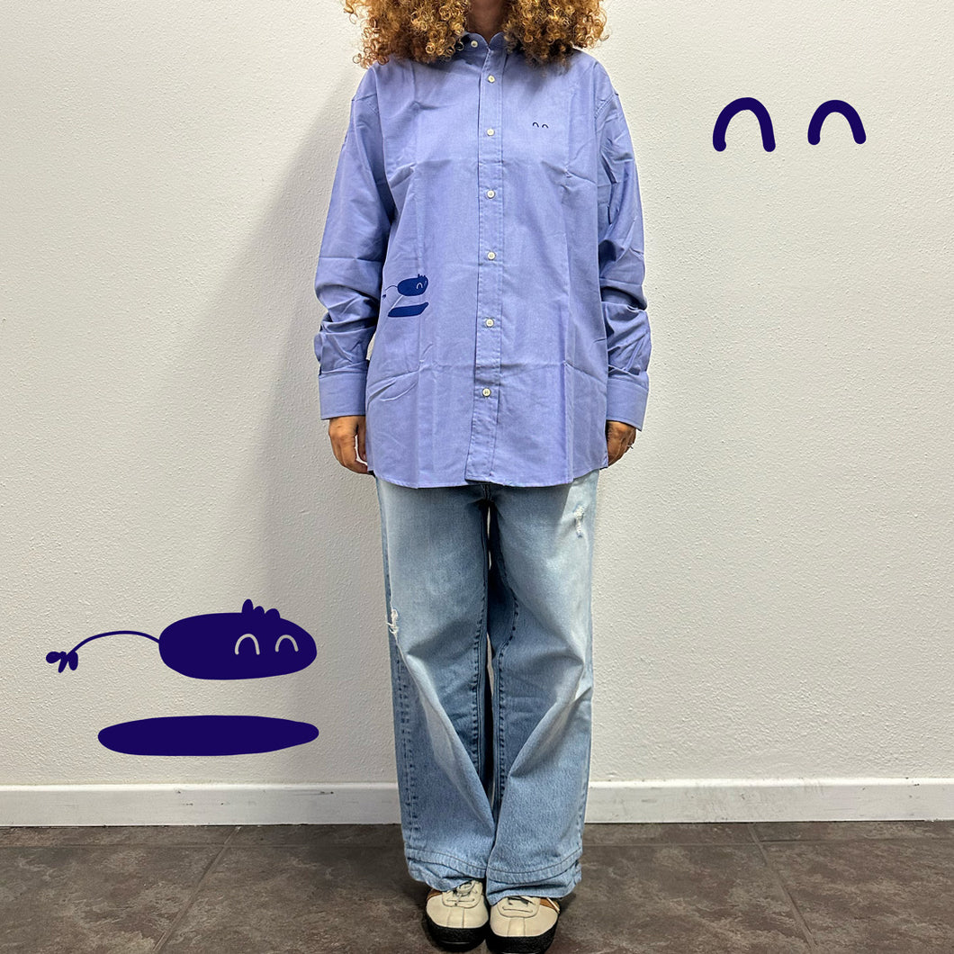 Makicha camicia color Avio