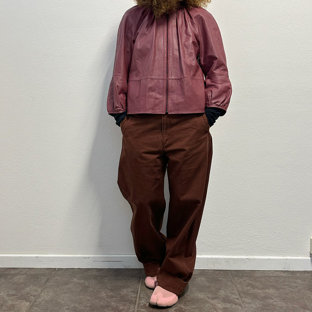 Bomber in pelle Max&Co – Bordeaux, Taglia 44